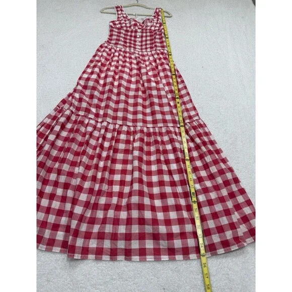 Frankies Bikinis Midi Dress Red Southern Belle Vacay Preppy Resort Size XS NWT - Picture 4 of 10